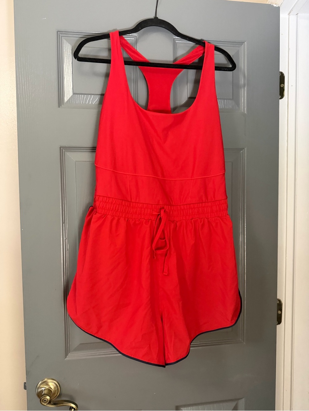 Fabletics Red Racerback Romper